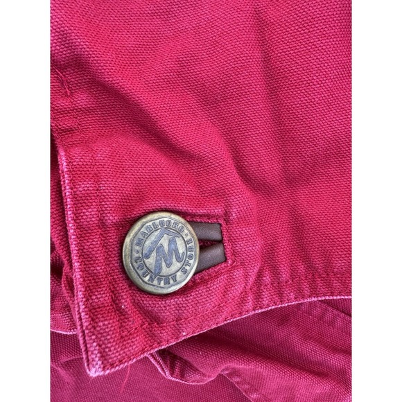 Vintage Marlboro Country Store Chore Coat Jacket Men's Size Medium Red Canvas - Picture 3 of 12